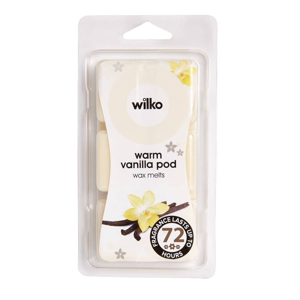 Wilko Warm Vanilla Pod Wax Melts 6 pack Image