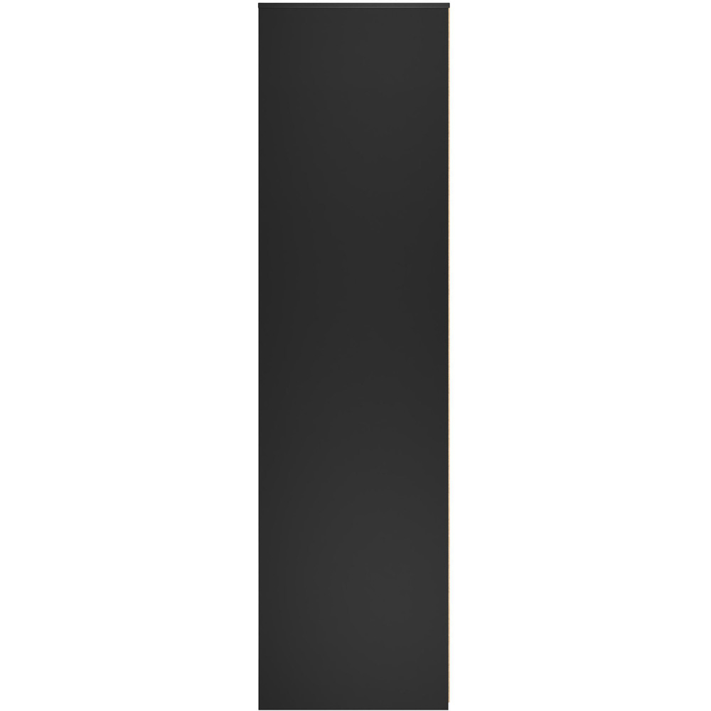 Crowndale Hong Kong 2 Door Matt Black Tall Wardrobe Ready Assembled Image 3