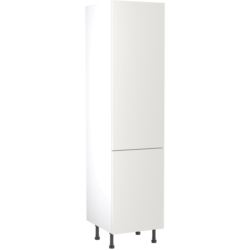 Kitchen Kit Slab Standard White Larder Cabinet Flatpack 500mm Image 1