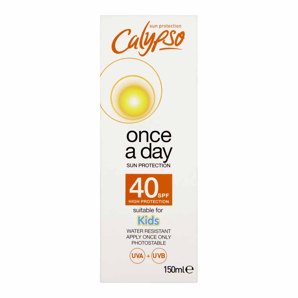 Calypso Kids Once a Day Sun Protection Cream SPF 40 150ml Image