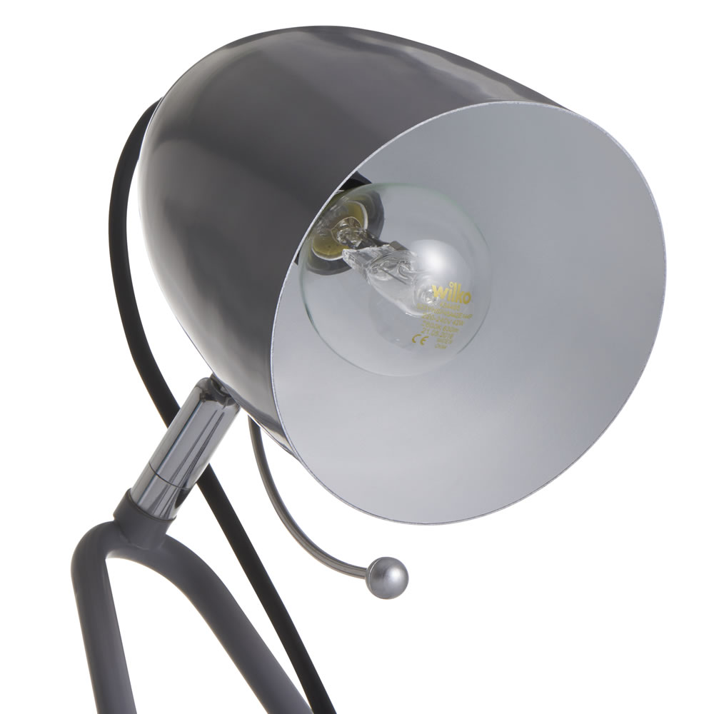 Wilko Designo Grey Desk Lamp Image 4