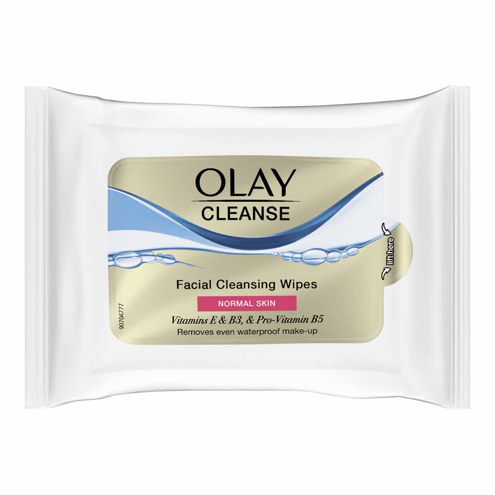 Olay Cleansing Face Wipes Normal 20 pack Image 1