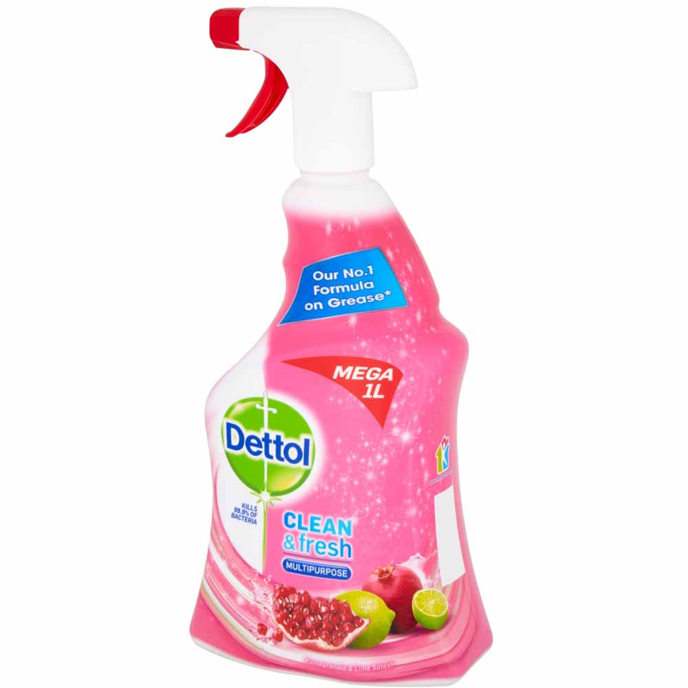 Dettol Power and Fresh Pomegranate and Lime Splash Multi Purpose Spray 1L Image 2