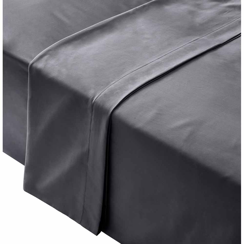 Wilko King Best Egyptain Cotton Charcoal Flat Sheet Wilko