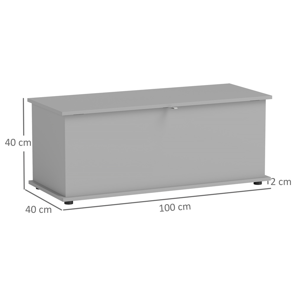 HOMCOM Grey Storage Box with Lid 113L Image 9