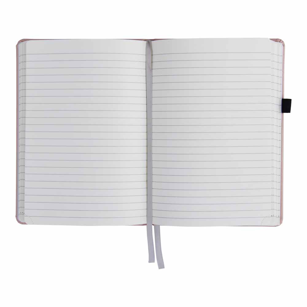 Wilko A5 Case Bound Pink Notebook Wilko