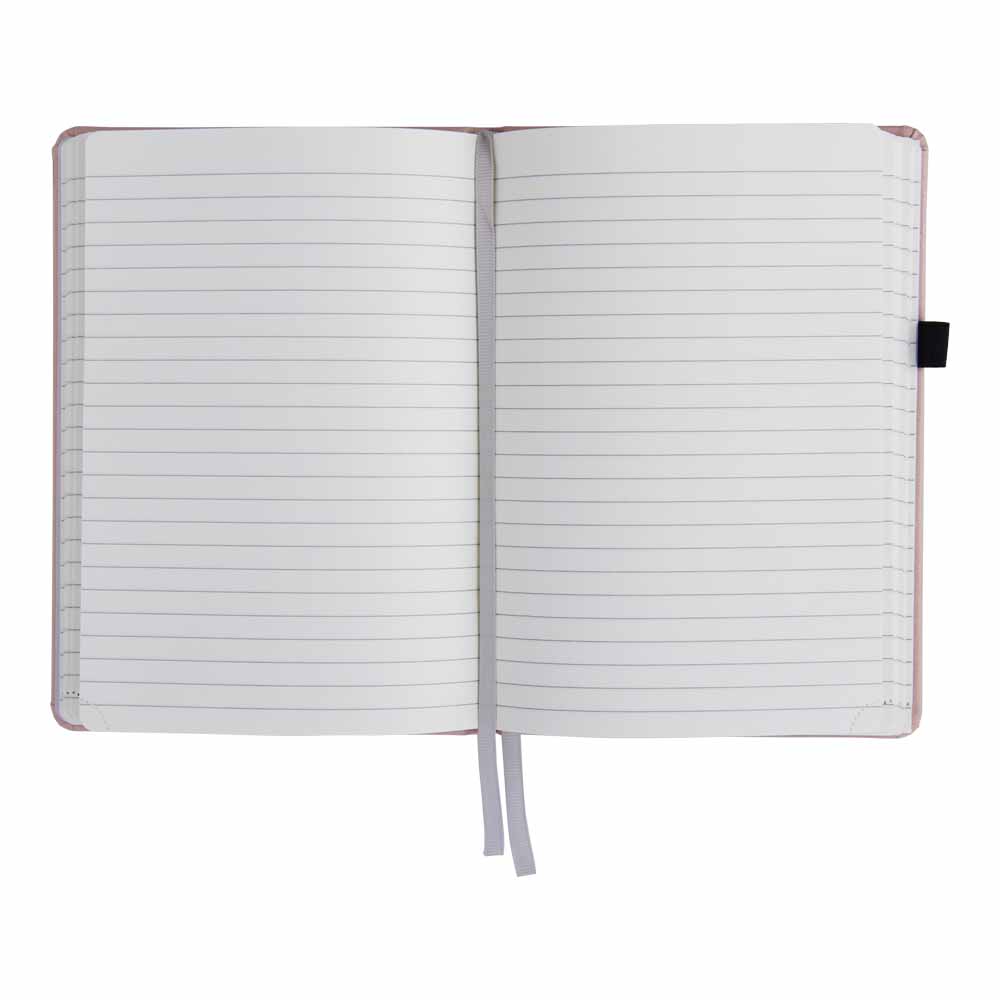 Wilko A5 Case Bound Pink Notebook Image 2