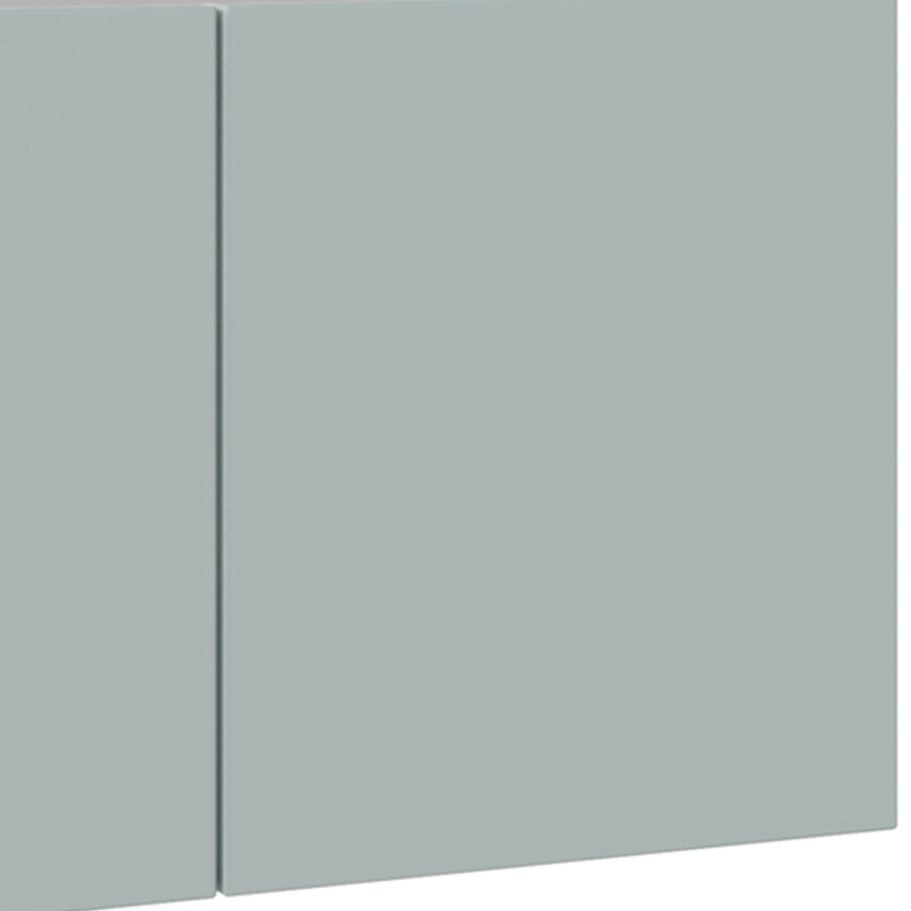 Kitchen Kit Slab Supermatt Aquamarine Double Extractor Wall Kitchen Cabinet Flatpack 800mm Image 3