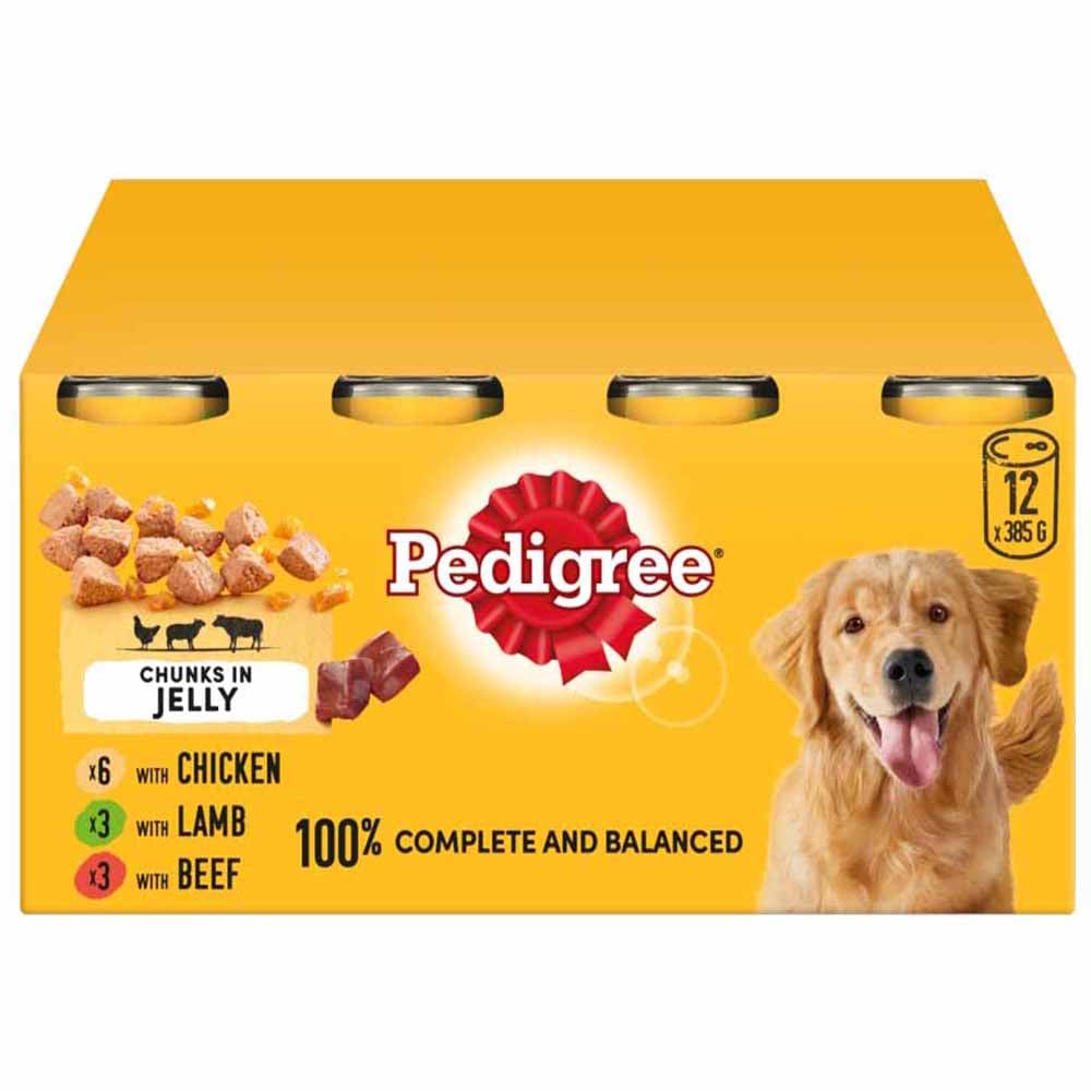 Pedigree Mixed Selection in Jelly Tinned Dog Food 385g Case of 2 x 12 Pack Image 2