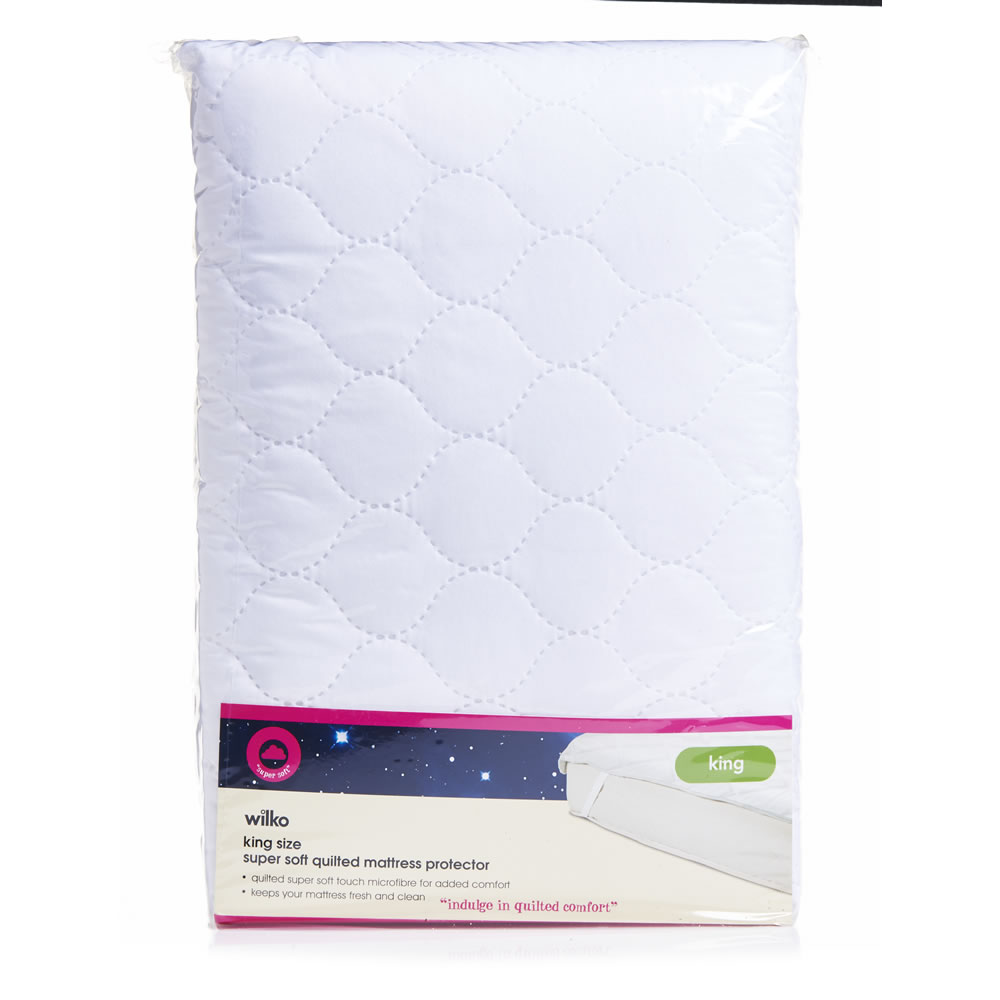 Wilko King Size Super Soft Quilted Mattress Protector Image 1
