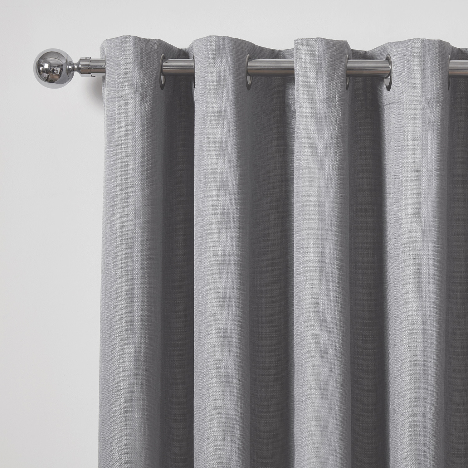 Divante Hoxton Silver Blackout Eyelet Curtains 137 x 168cm Image 3