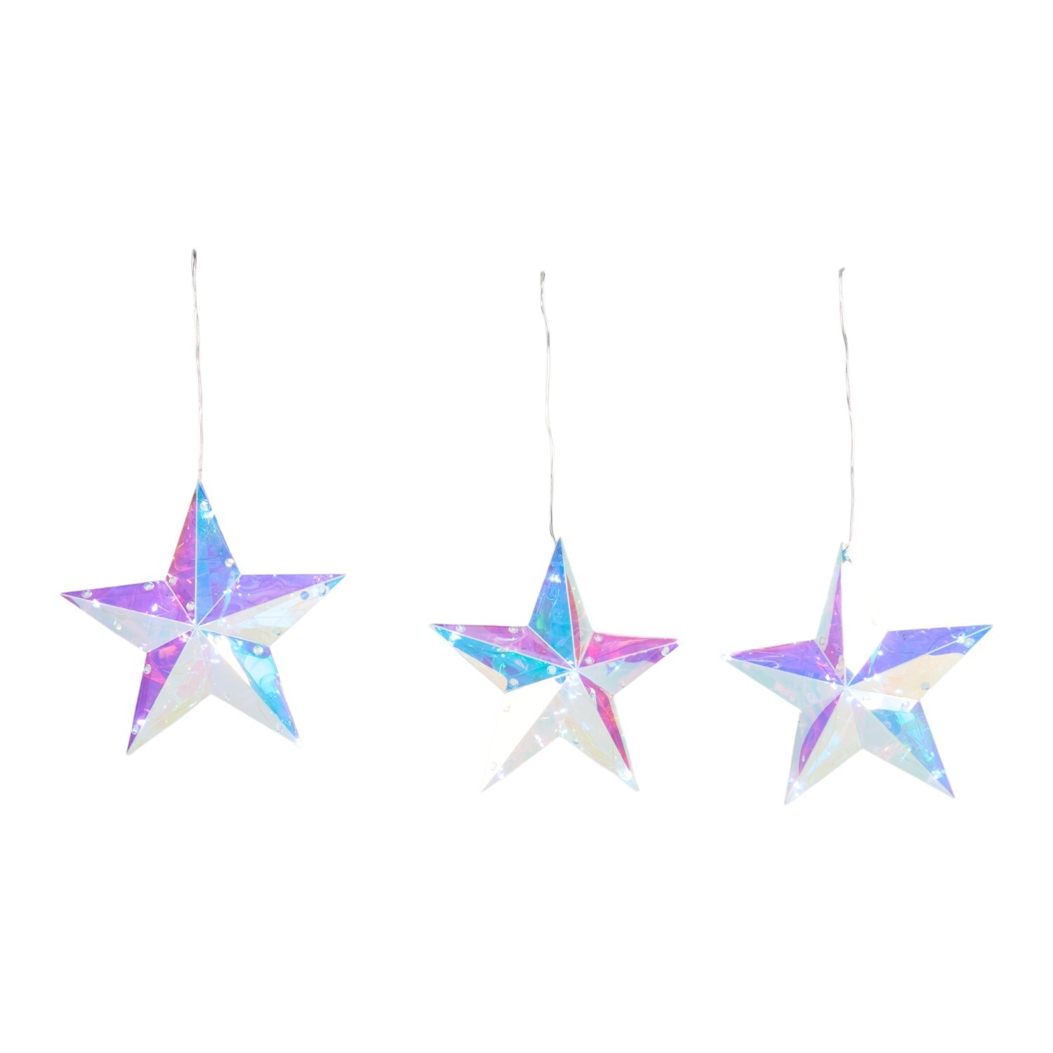 50 LED Star Iridescent Curtain Lights Iridescent Image 4