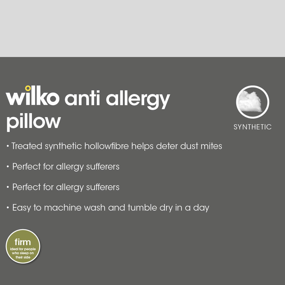 Wilko Anti Allergy Firm Pillows 2 Pack Image 4
