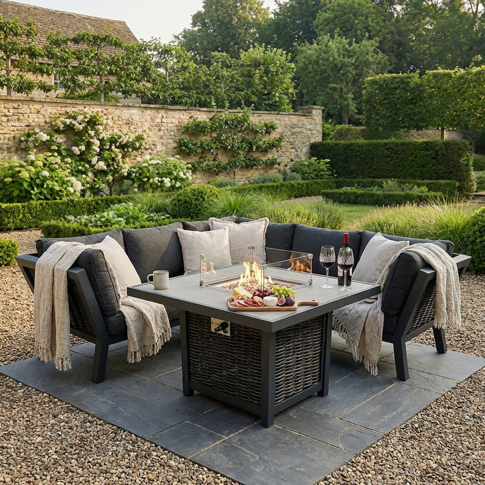 Siena 5 Seater Firepit Corner Set Image 4