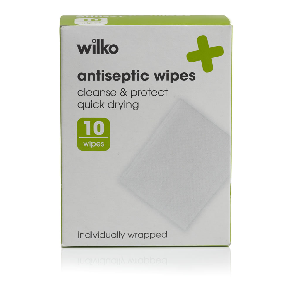 Wilko Antiseptic Wipes 10 pack Image 1