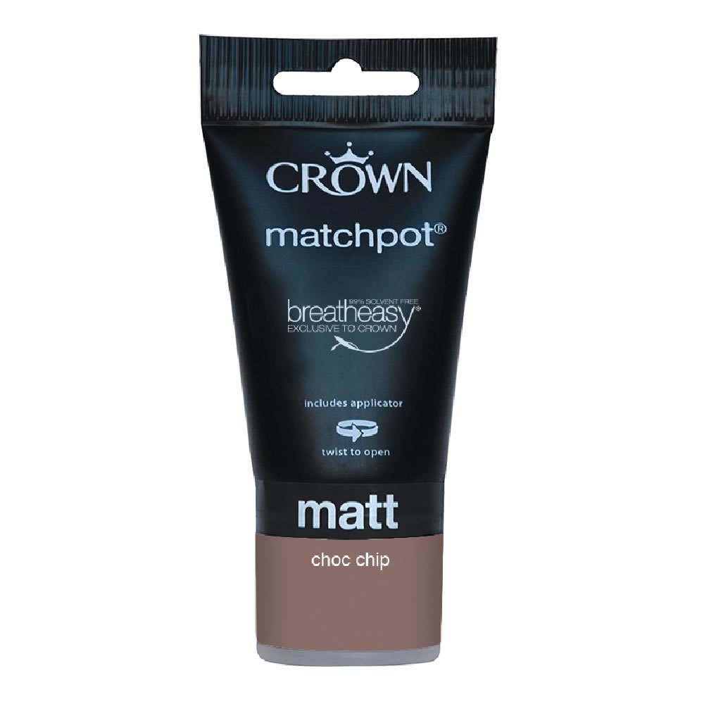 Crown Matt Emulsion Paint Tester Pot              Choc Chip 40ml Image 1