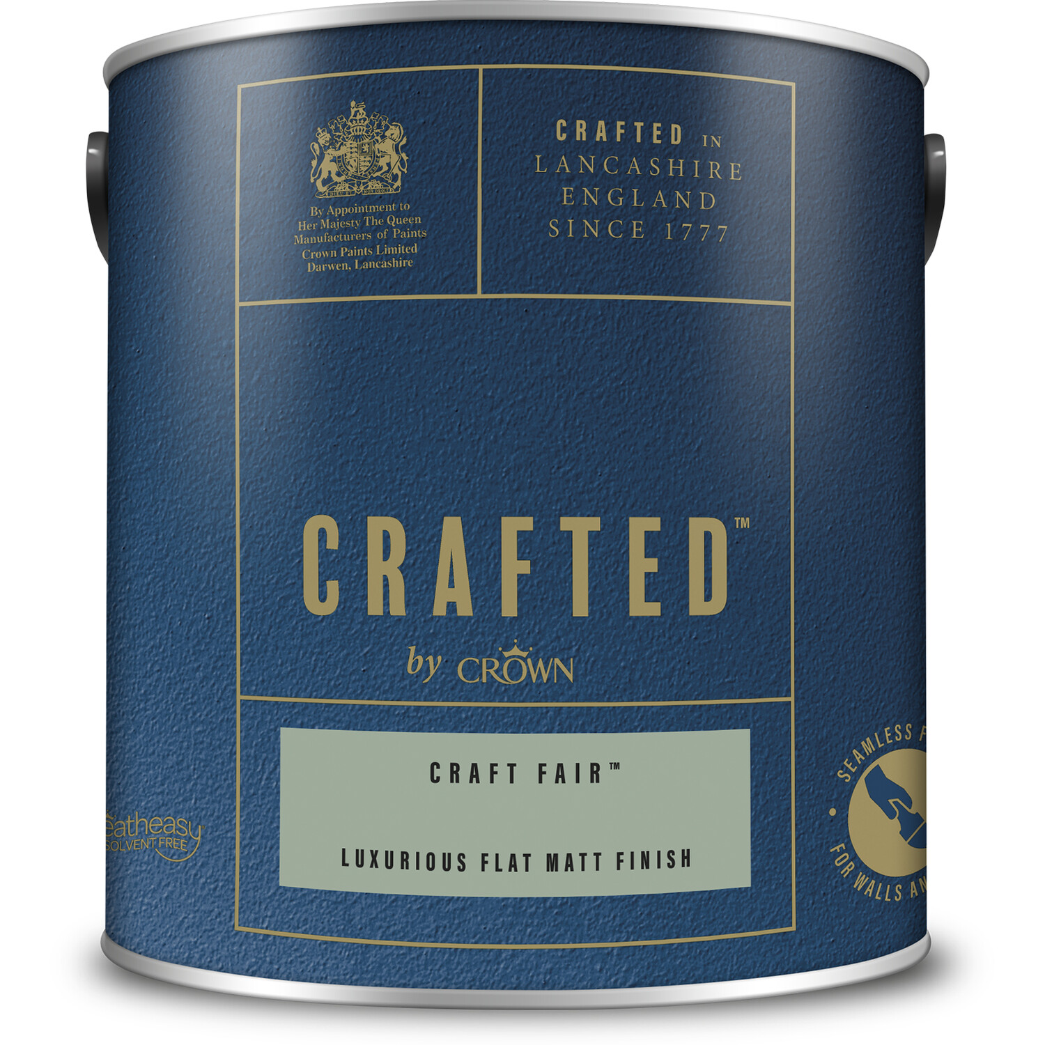 Crown Crafted Walls and Wood Craft Fair Luxurious Flat Matt Paint 2.5L Image 2