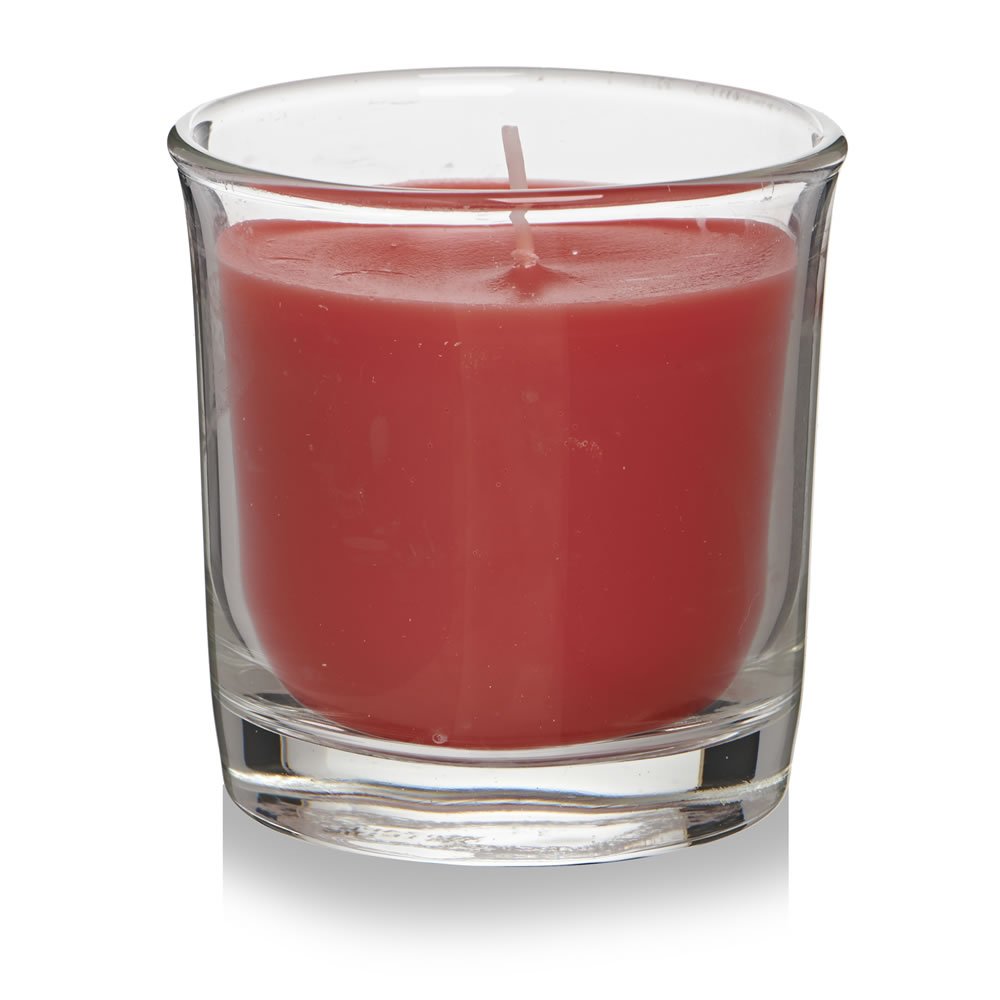Wilko Sweet Strawberry and Red Berries Scented Glass Candle Image 1