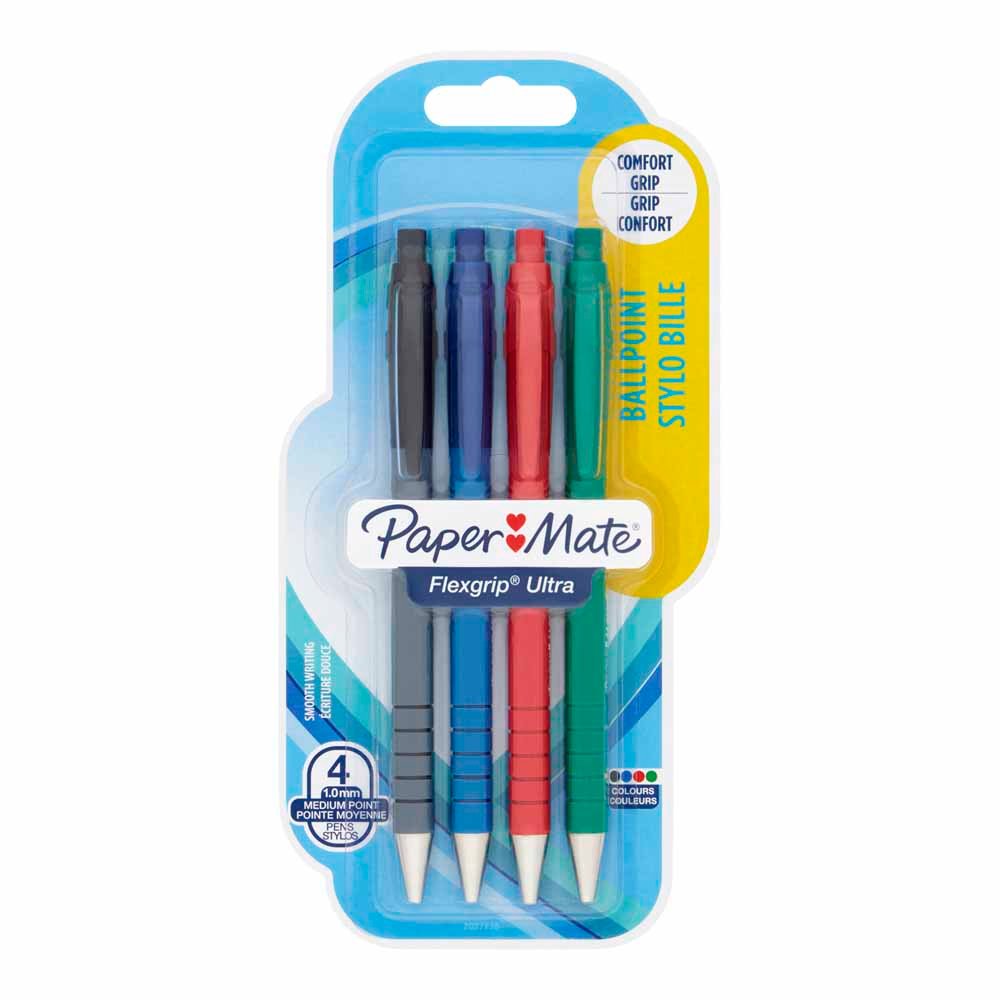 Papermate Flex BallPoint Pens Assorted 4 Pack Image 1