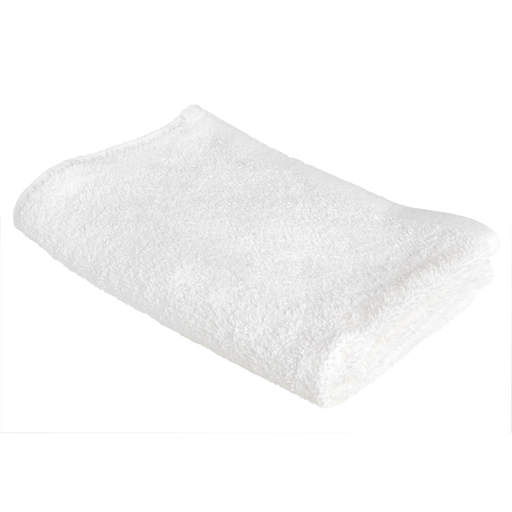 Wilko Functional 100% Cotton White Hand Towel Image 1