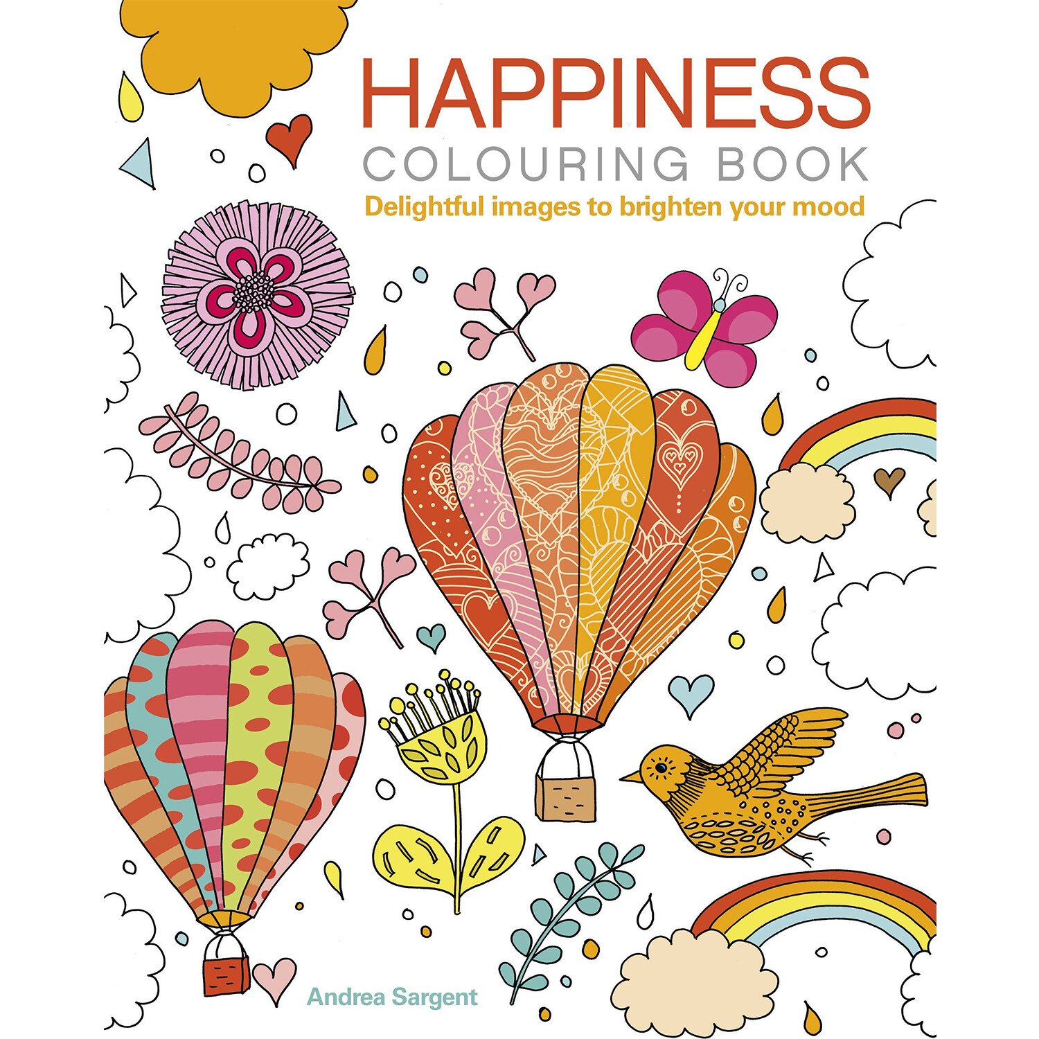 Happiness Colouring Book Image