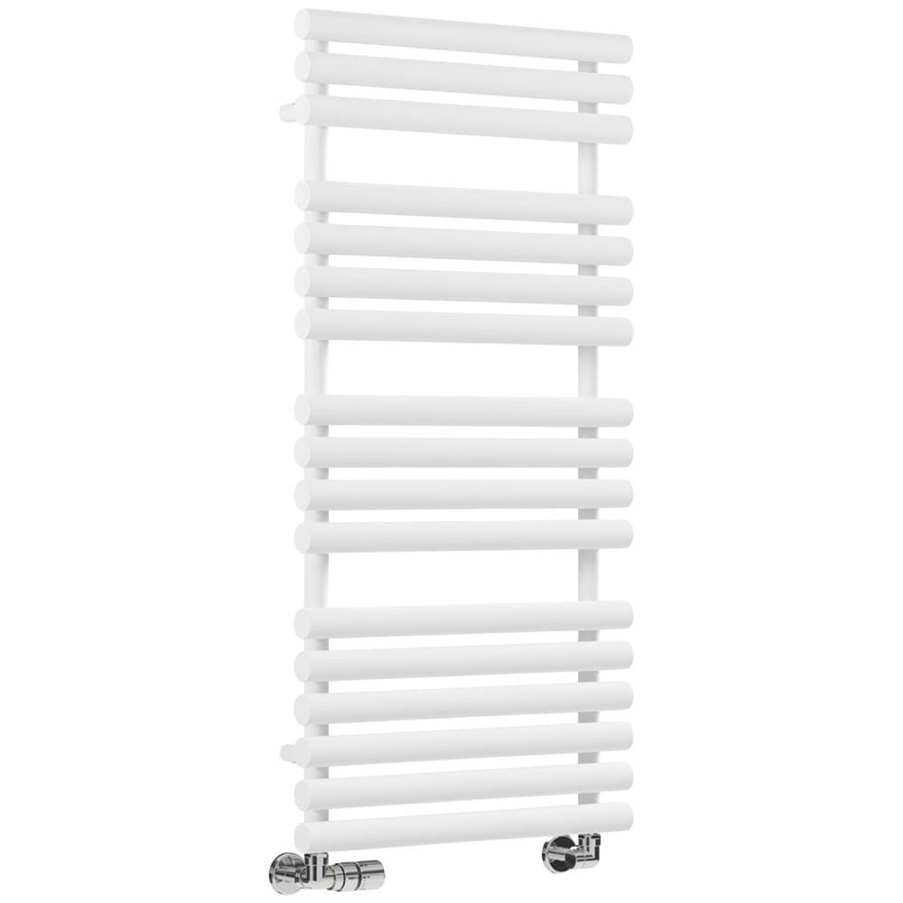 Terma Rolo Towel 2111BTU White Heated Towel Rail 1085 x 520mm Image 1