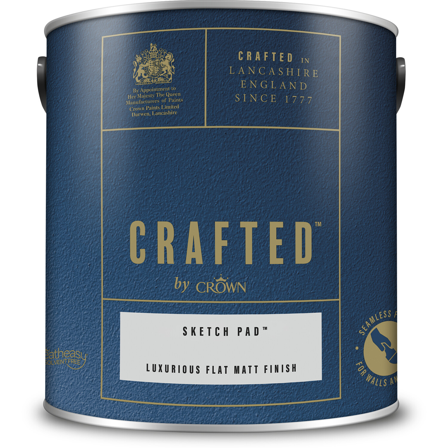 Crown Crafted Walls and Wood Sketch Pad Luxurious Flat Matt Paint 2.5L Image 2