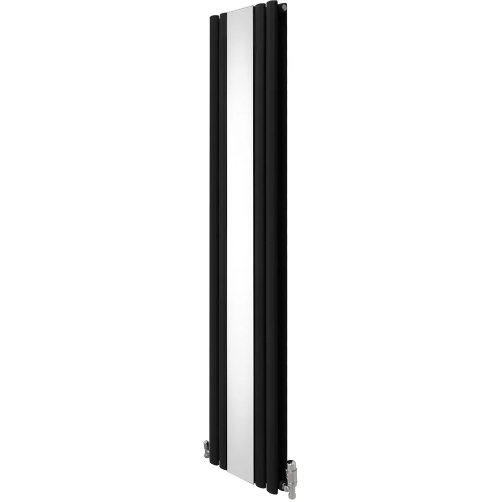 Monster Shop 3340 BTU Black Oval Mirror Radiator and Valves 1800 x 380mm Image 3