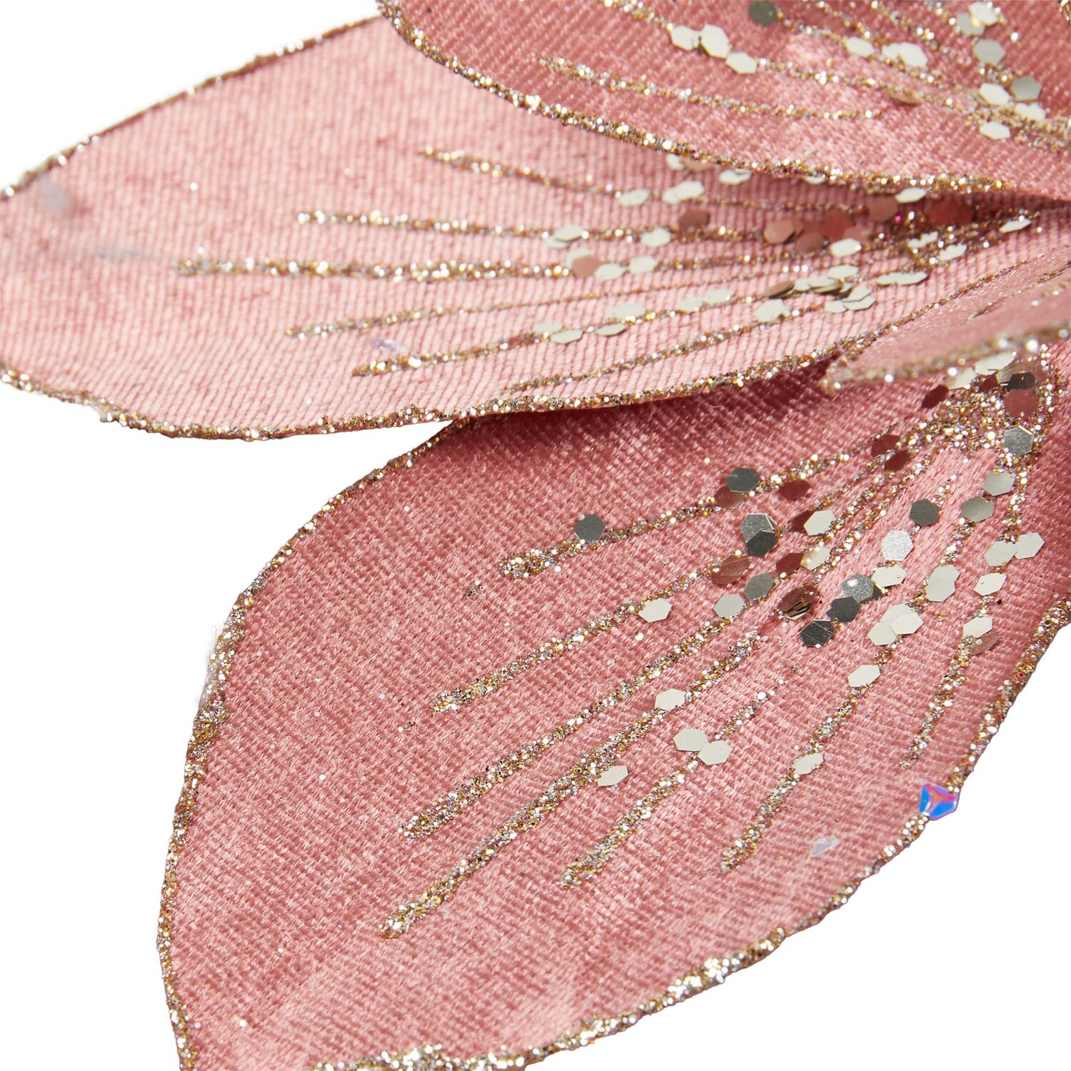 Mauve Glitter Flower Pick - Pink Image 4