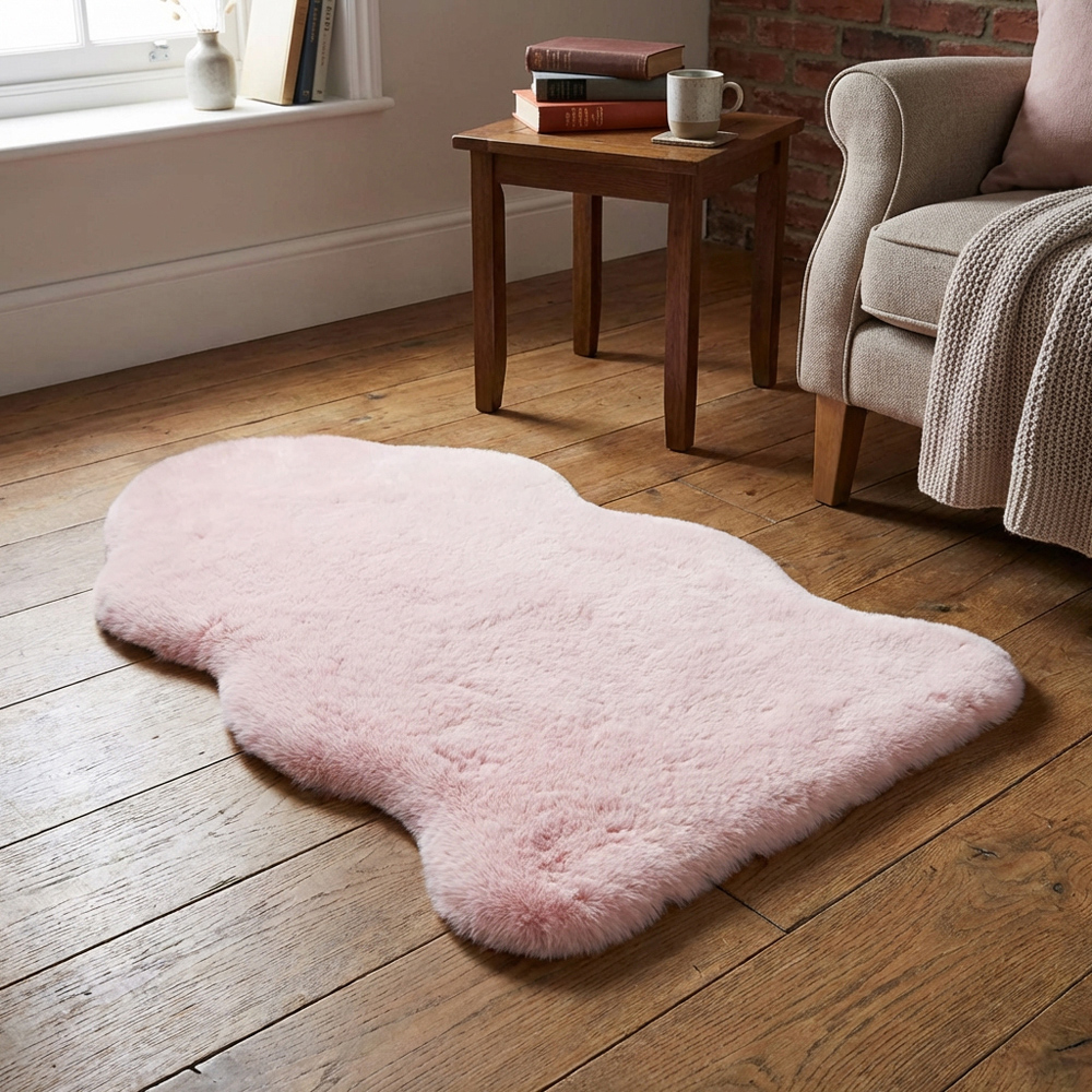 Blossom Faux Rabbit Fur Rug 90 x 60cm Image 8