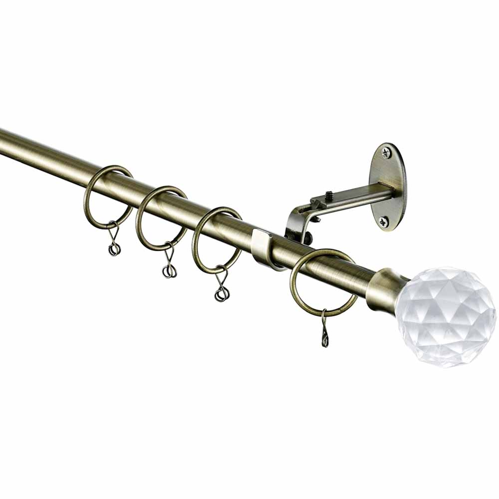 Homemaker 110300cm Extendable Brass Curtain Pole Wilko