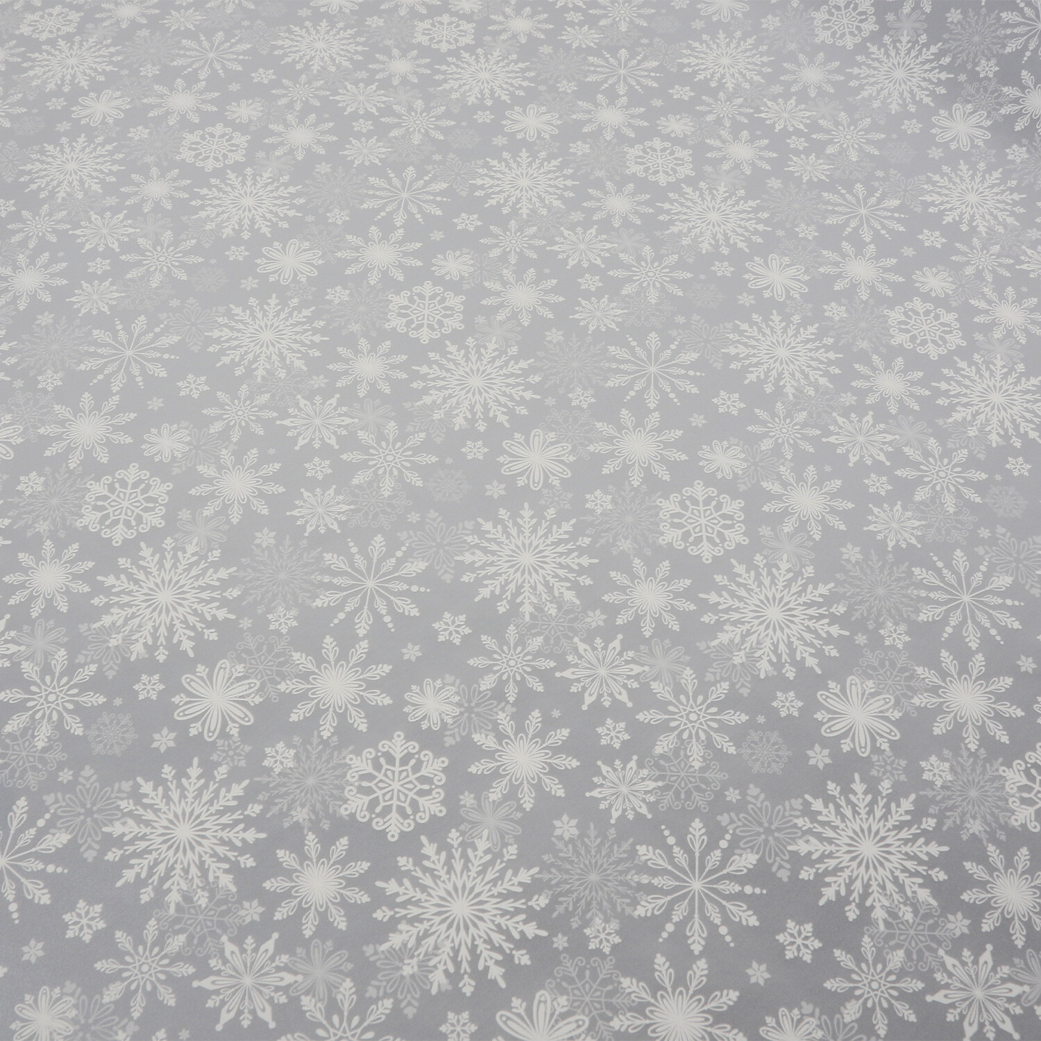 Silver Snowflake Wrapping Paper 4m - Silver Image 3