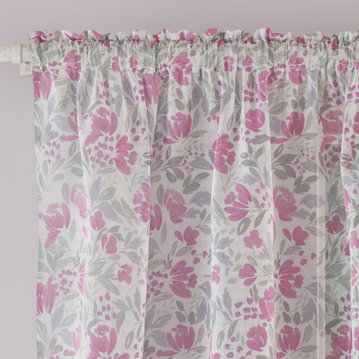 Mia Curtain Panel Pink 229cm Image 2