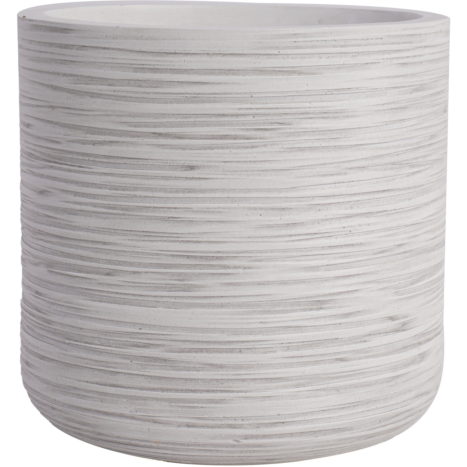 Set of 2 Ratan Finish Clay Pot Beige Image 2