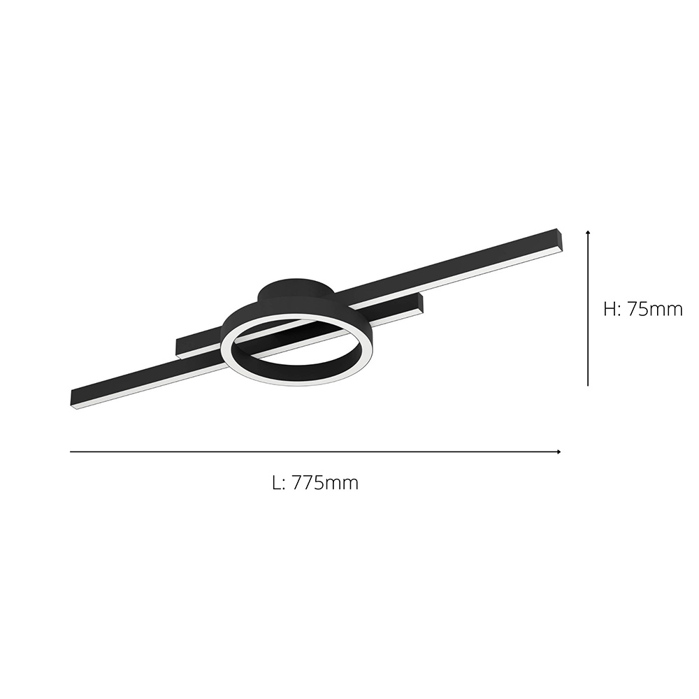 EGLO Amandolo Black Ceiling Light Image 5