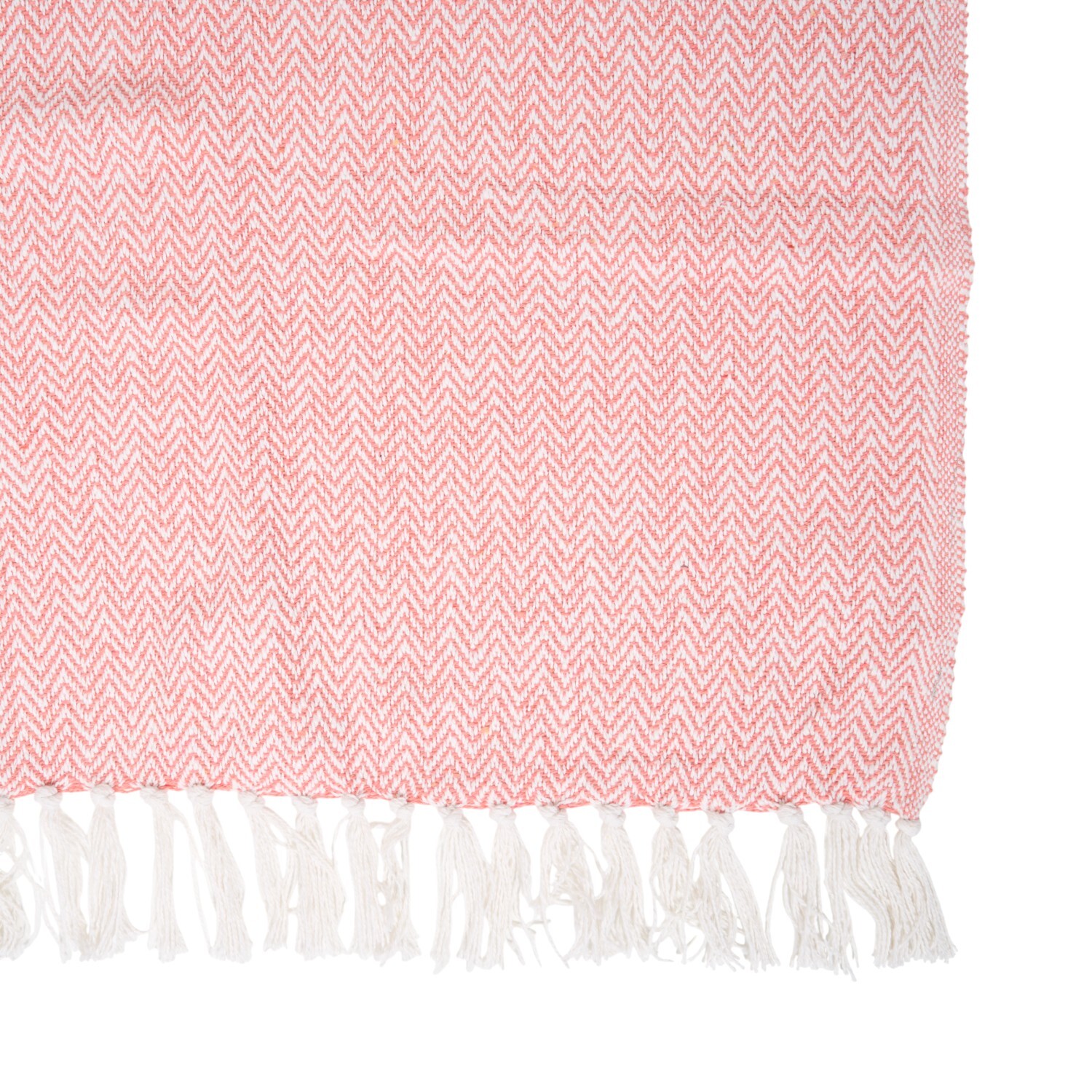 Chevron Woven Throw Peach Image 5