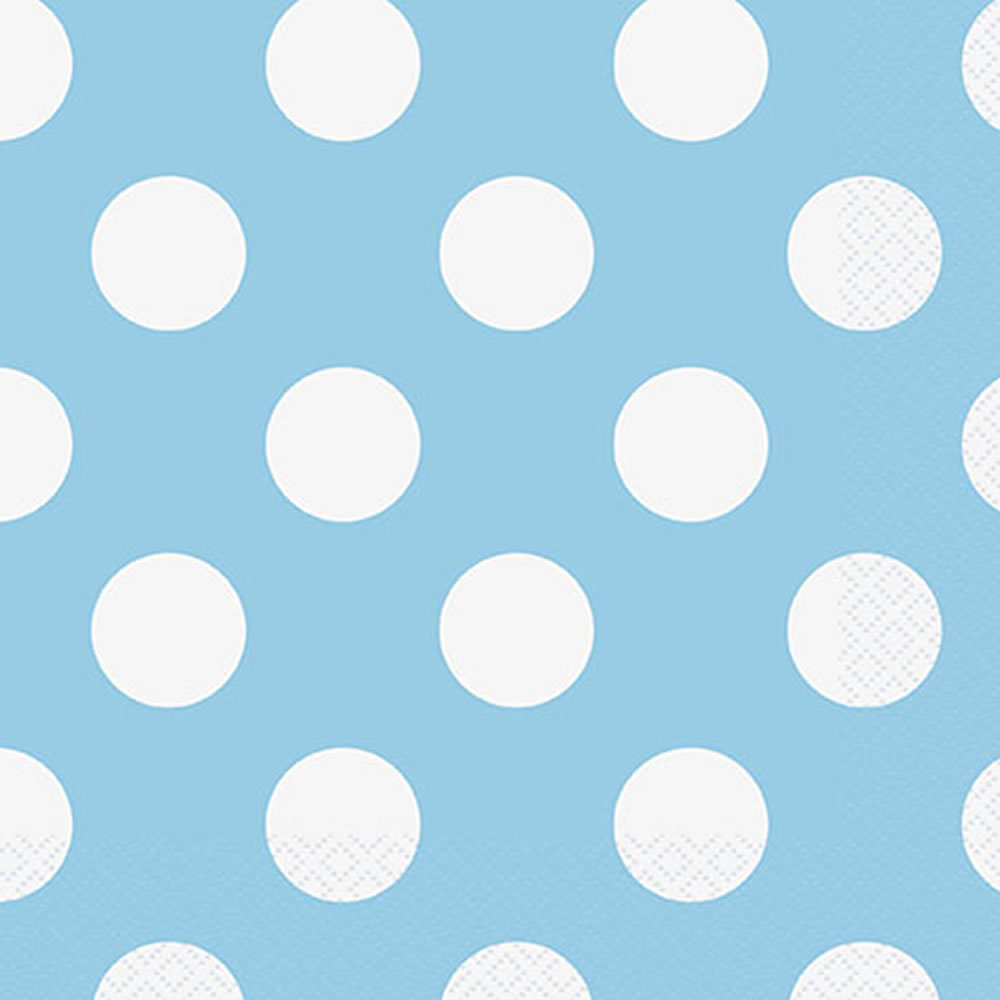 Unique Polka Dot Tableware Party Pack Powder Blue Image 4