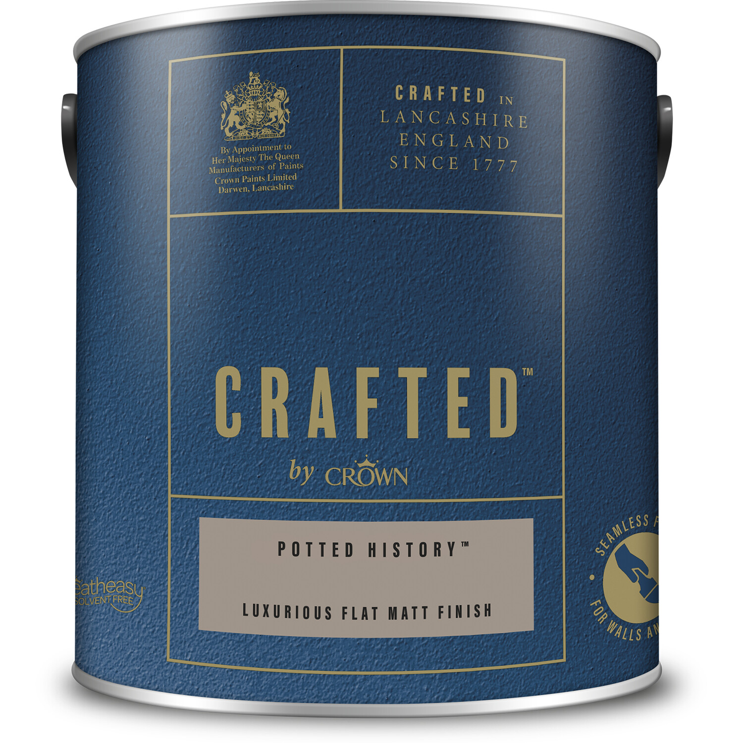 Crown Crafted Walls and Wood Potted History Luxurious Flat Matt Paint 2.5L Image 2