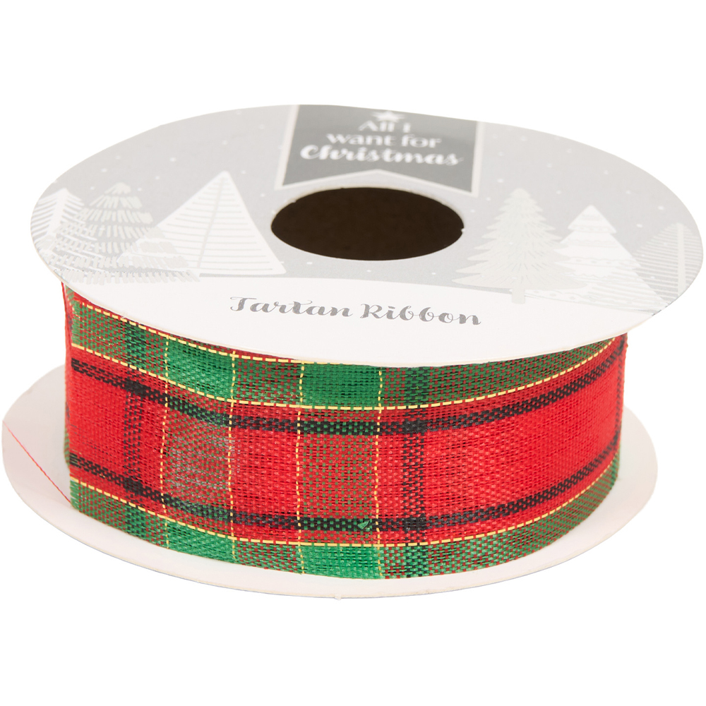 Deep Red and Tartan Ribbon Image 9