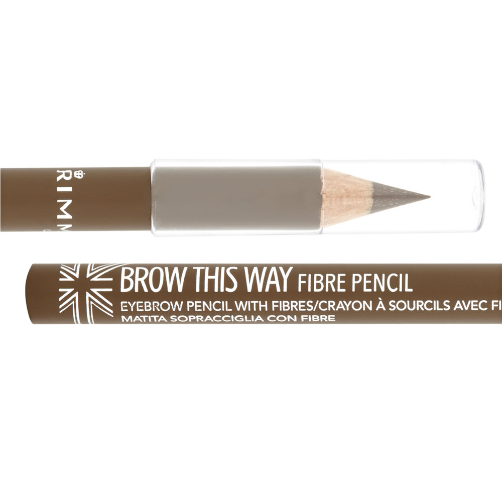 Rimmel Brow This Way Fibre Pencil Medium Brown Image 3