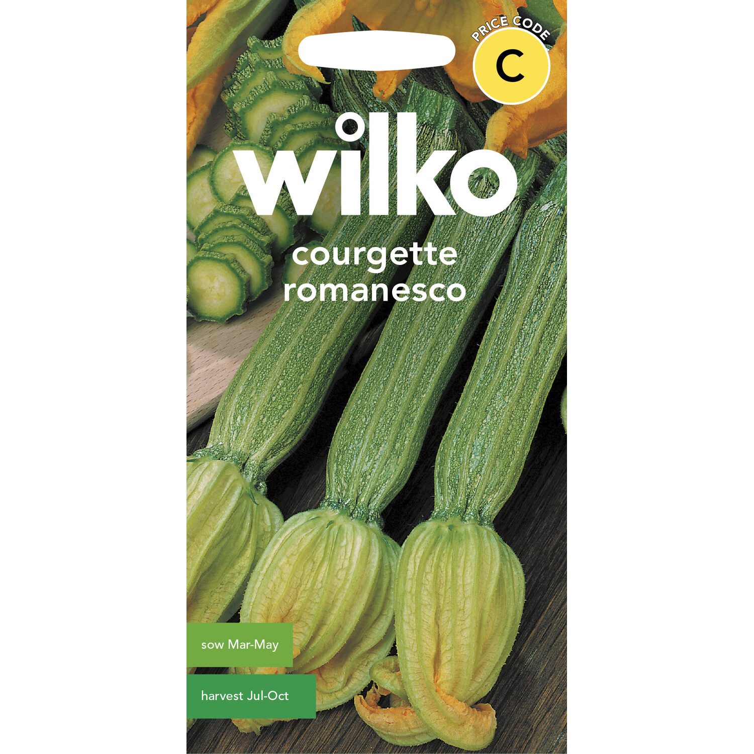 Wilko Courgette Romanesco Seeds Image 1
