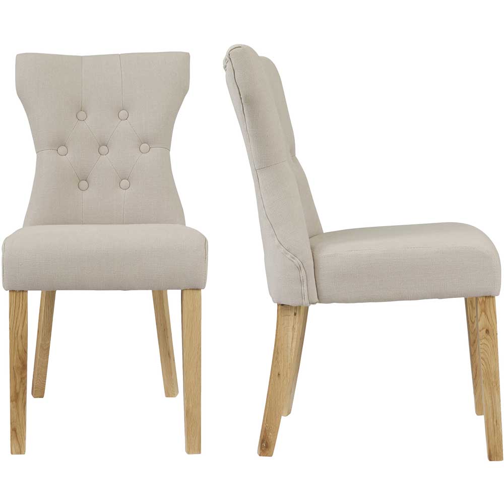 LPD Furniture Naples Beige Dining Chair Set of 2 Image 2