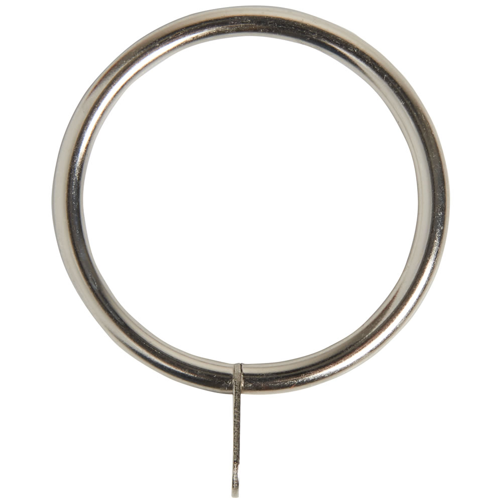 Wilko 120 - 210cm Extendable Satin Silver Ball Curtain Pole Image 4