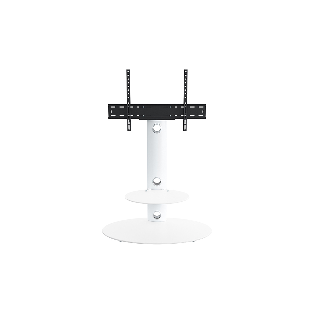 AVF Lugano Satin White Oval Pedestal TV Unit Image 4