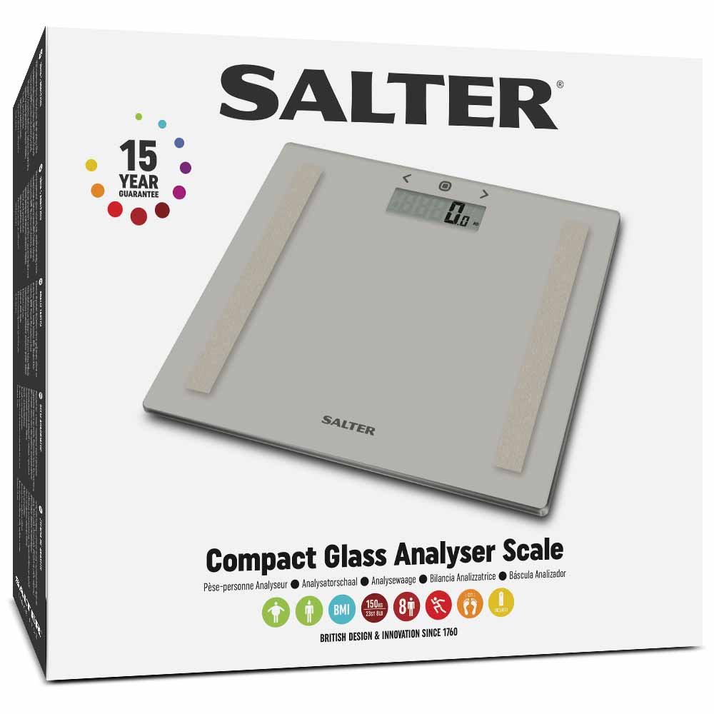 Salter Compact Glass Analyser Bathroom Scales 9113 Image 4
