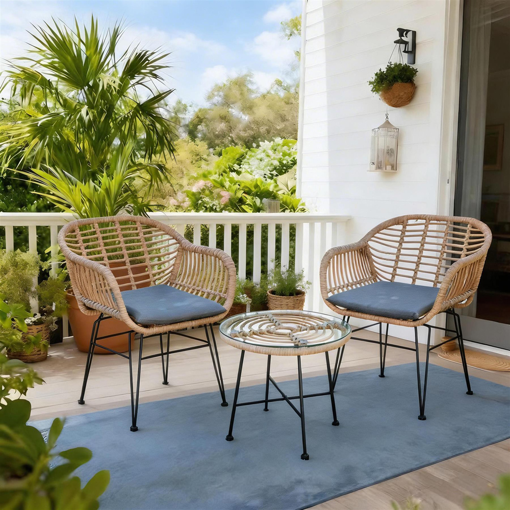 Home Source Flora Natural Bistro Set Image 5