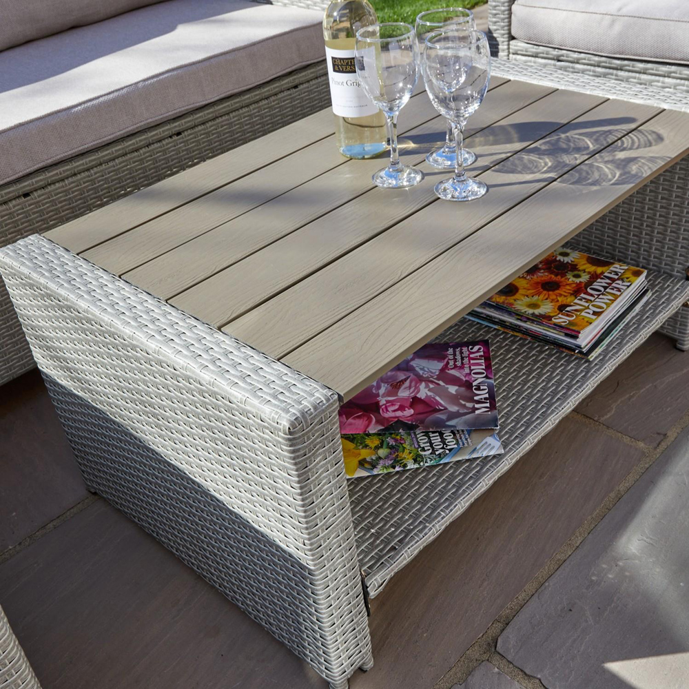Home Source Trapani 5 Sofa Grey Rattan Outdoor Garden Furniture Sofa Set Image 2