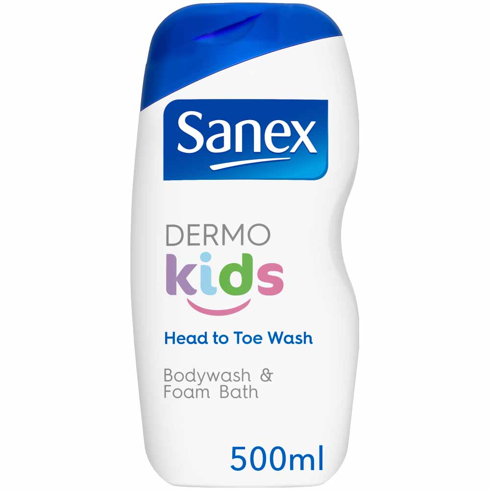 Sanex Dermo Kids Body Wash and Foam Bath 500ml Image 1