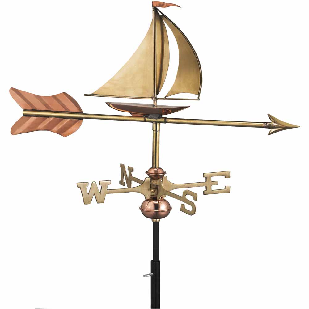 Espira Sail Boat Cottage Copper Weathervane Image 1