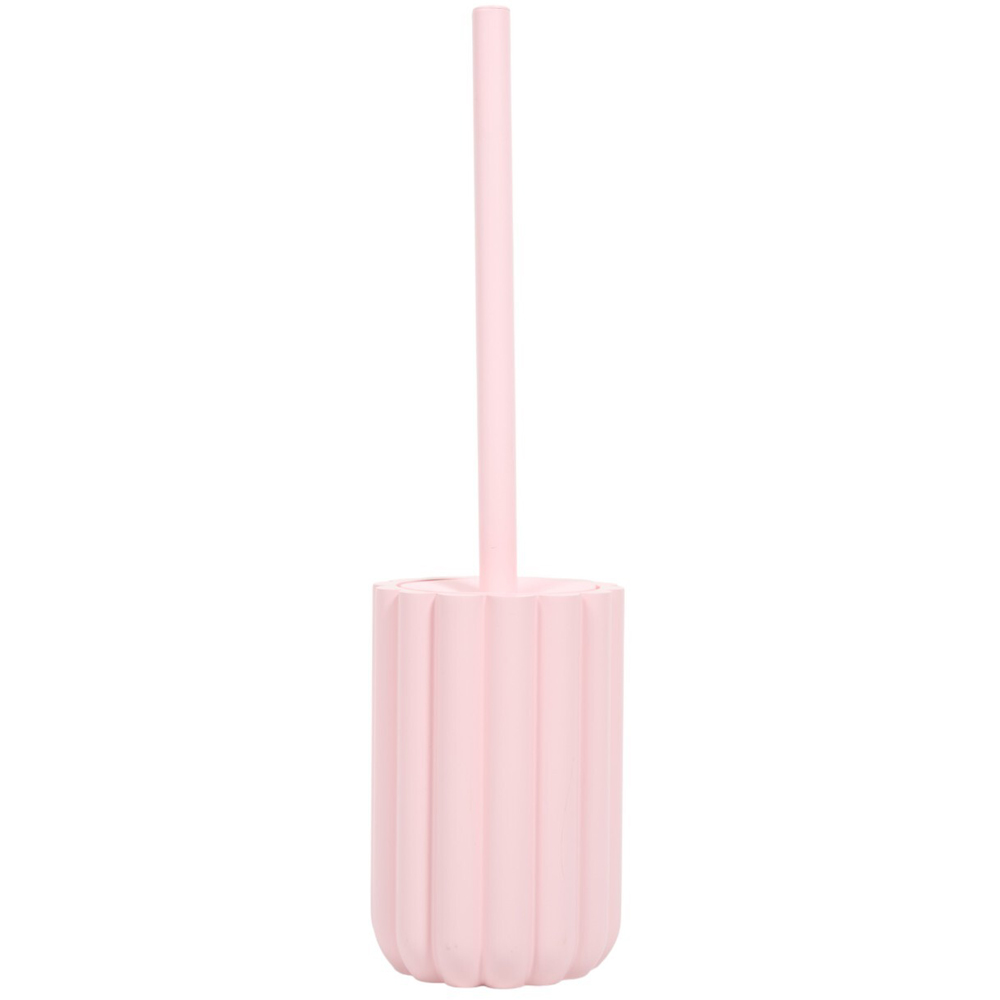 Scalloped Toilet Brush Holder Blush Image 1
